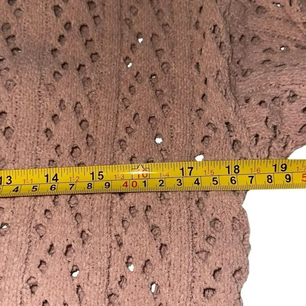 Ladies Super soft open back lightweight sweater sz small light pink blush